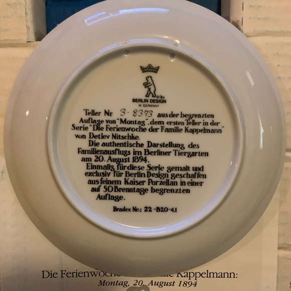 Berlin Design fine china collectors plate German Beautiful - Picture 5 of 6